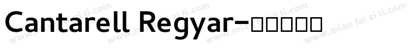 Cantarell Regyar字体转换